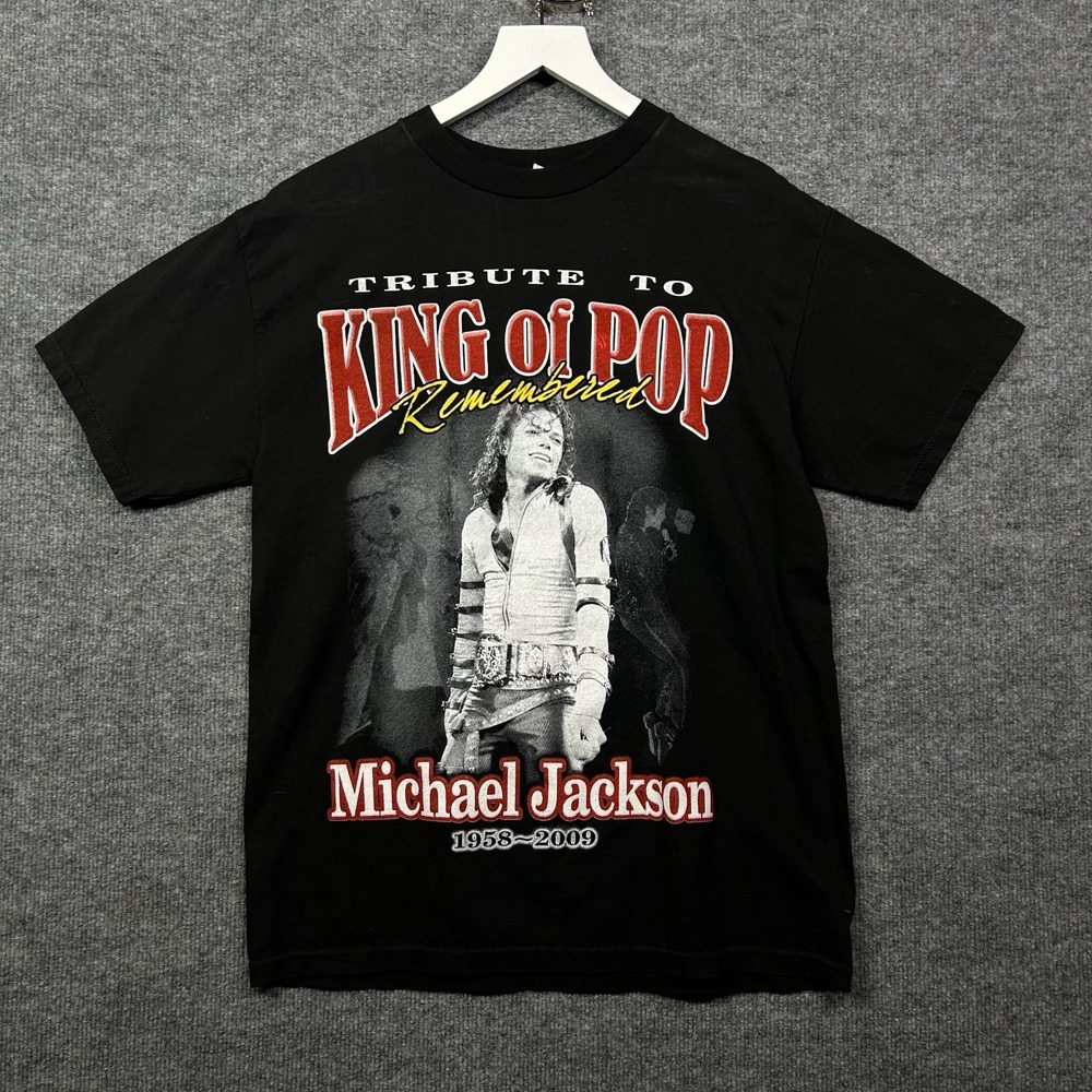 Michael Jackson 1958-2009 Alstyle T-Shirt Mens Black Tribute Band Music - Medium